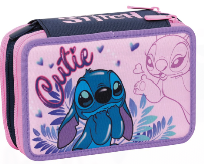 Astuccio Completo 3 Zip Disney Stitch E Angel